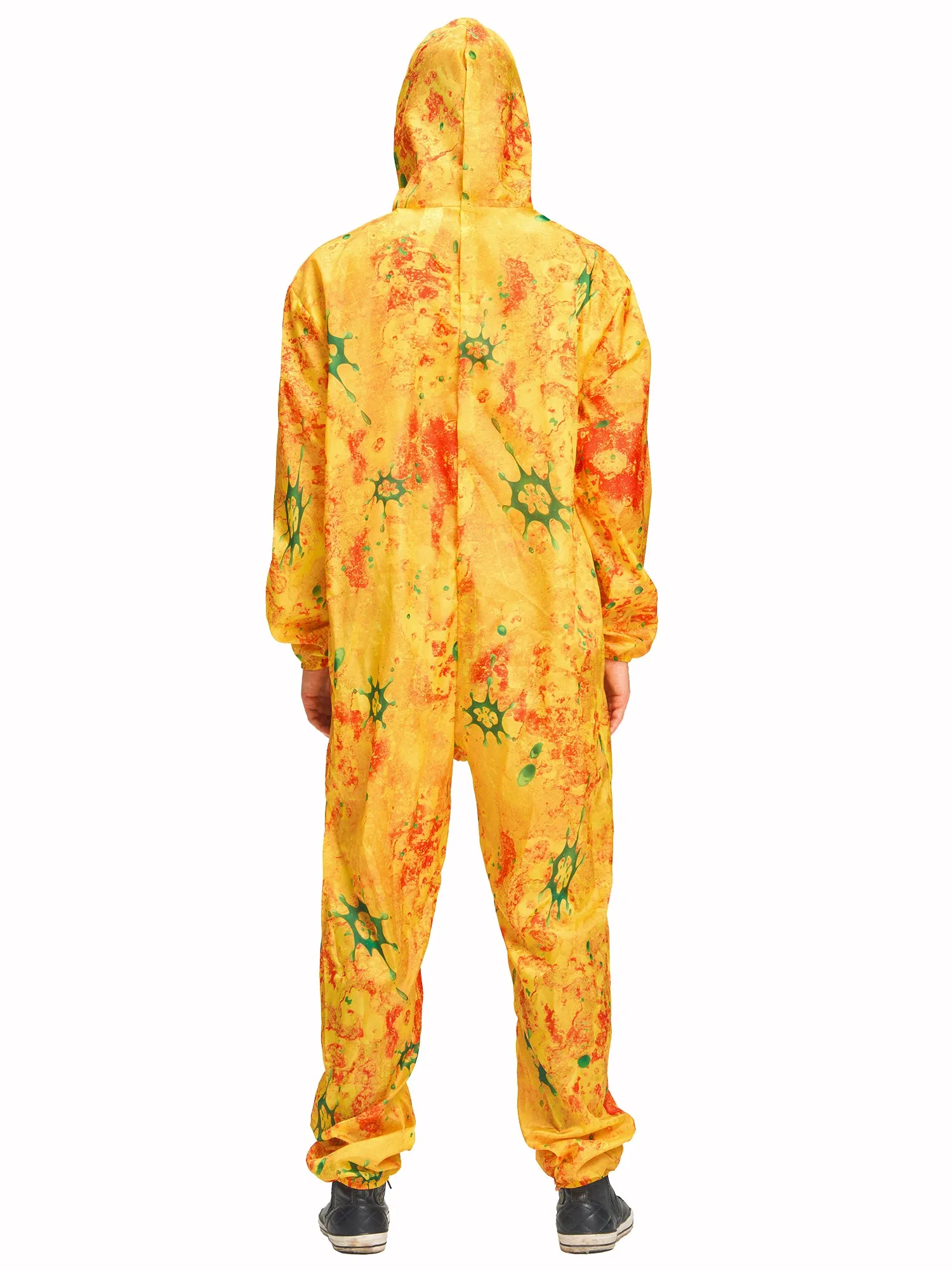 Men Glow in the Dark Jumpsuit Mask Set Halloween Costume
