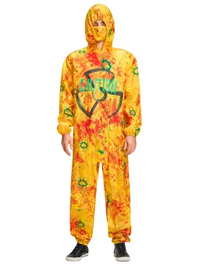 Men Glow in the Dark Jumpsuit Mask Set Halloween Costume