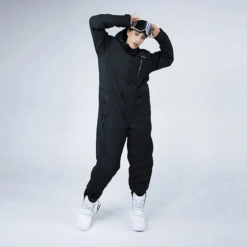 Men Women One-piece Ski Suits Thick Sports Clothing