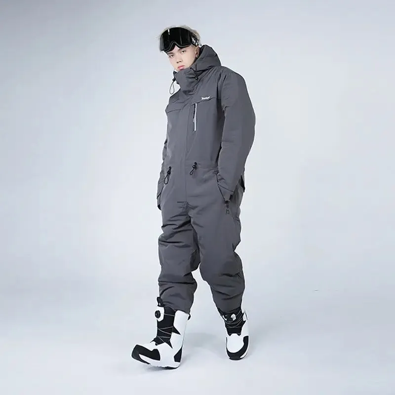 Men Women One-piece Ski Suits Thick Sports Clothing