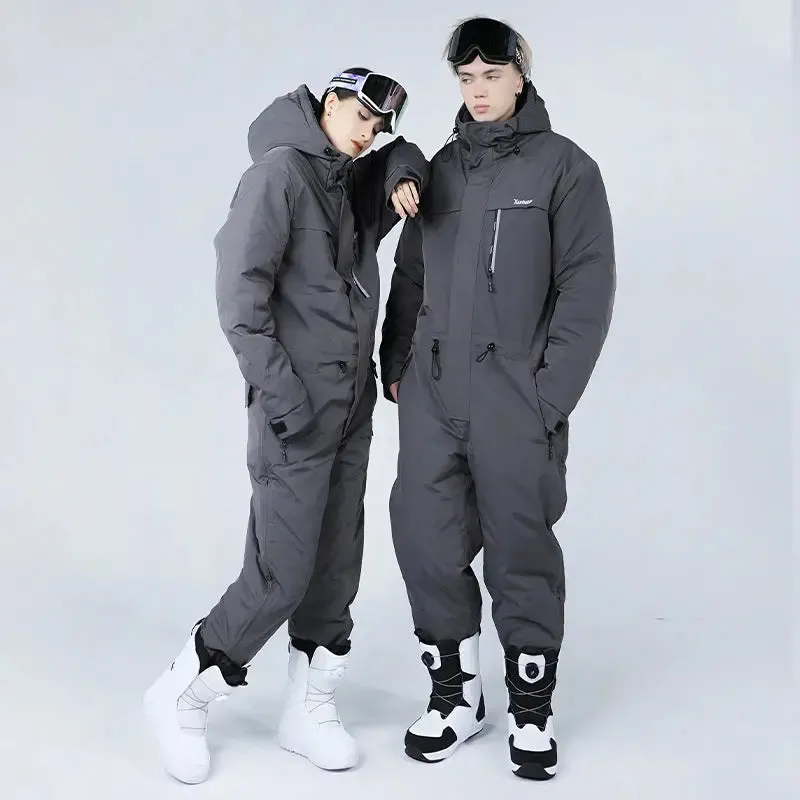 Men Women One-piece Ski Suits Thick Sports Clothing