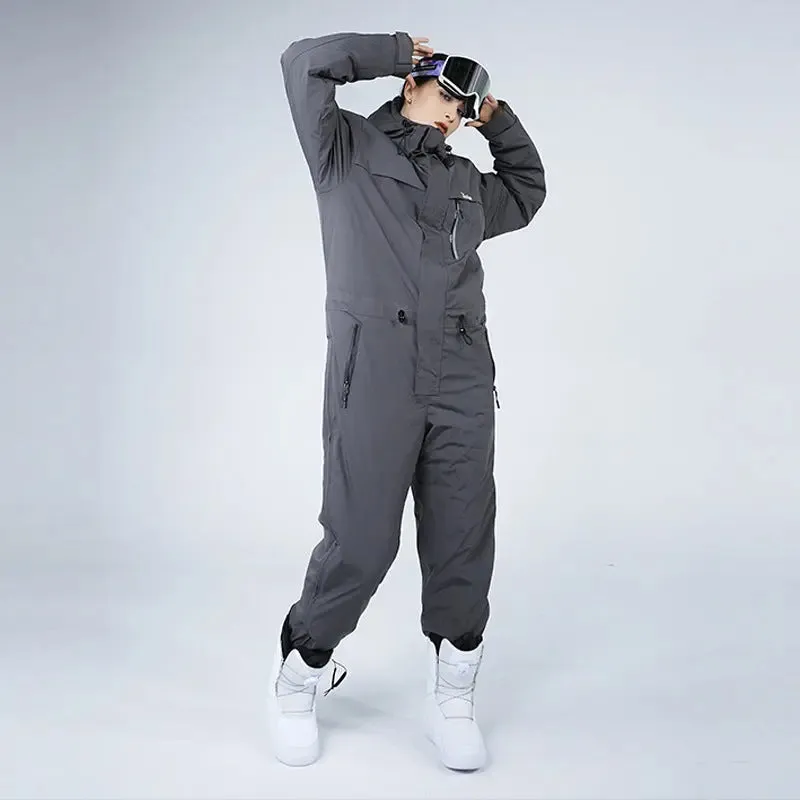 Men Women One-piece Ski Suits Thick Sports Clothing