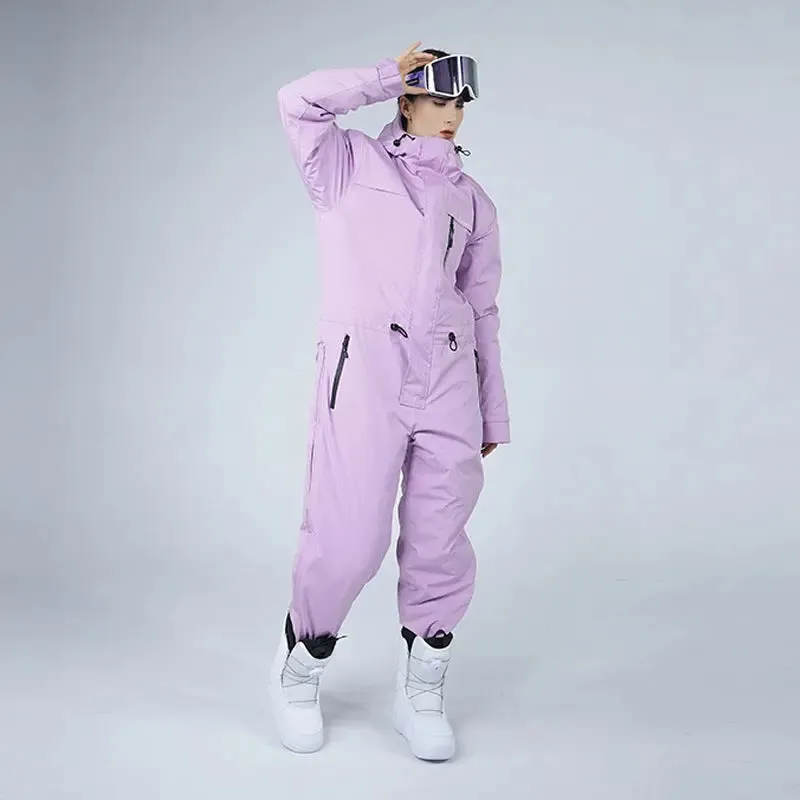 Men Women One-piece Ski Suits Thick Sports Clothing