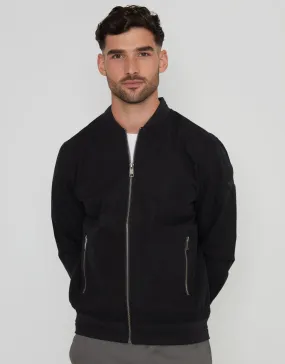 Men's Black Showerproof Classic Bomber Jacket
