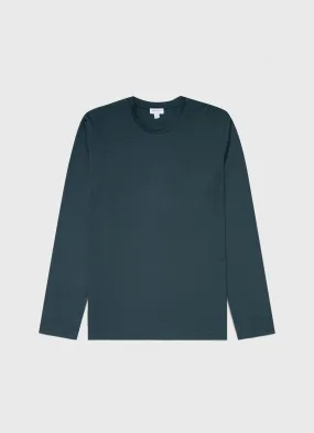 Men's Long Sleeve Riviera Midweight T-shirt in Peacock