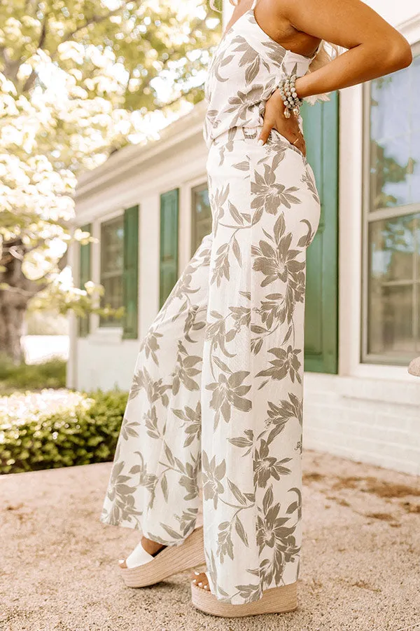 Miami Skyline High Waist Linen-Blend Pants
