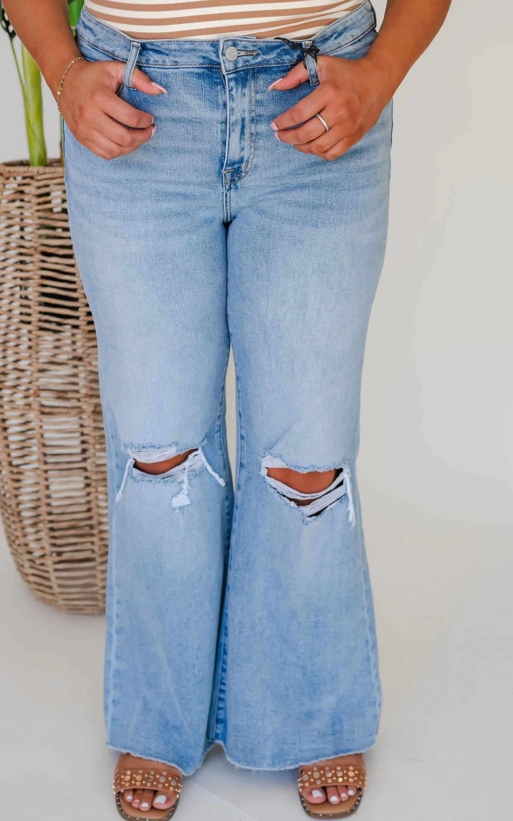MICA | The Bethany High Rise Super Wide Denim Jeans *