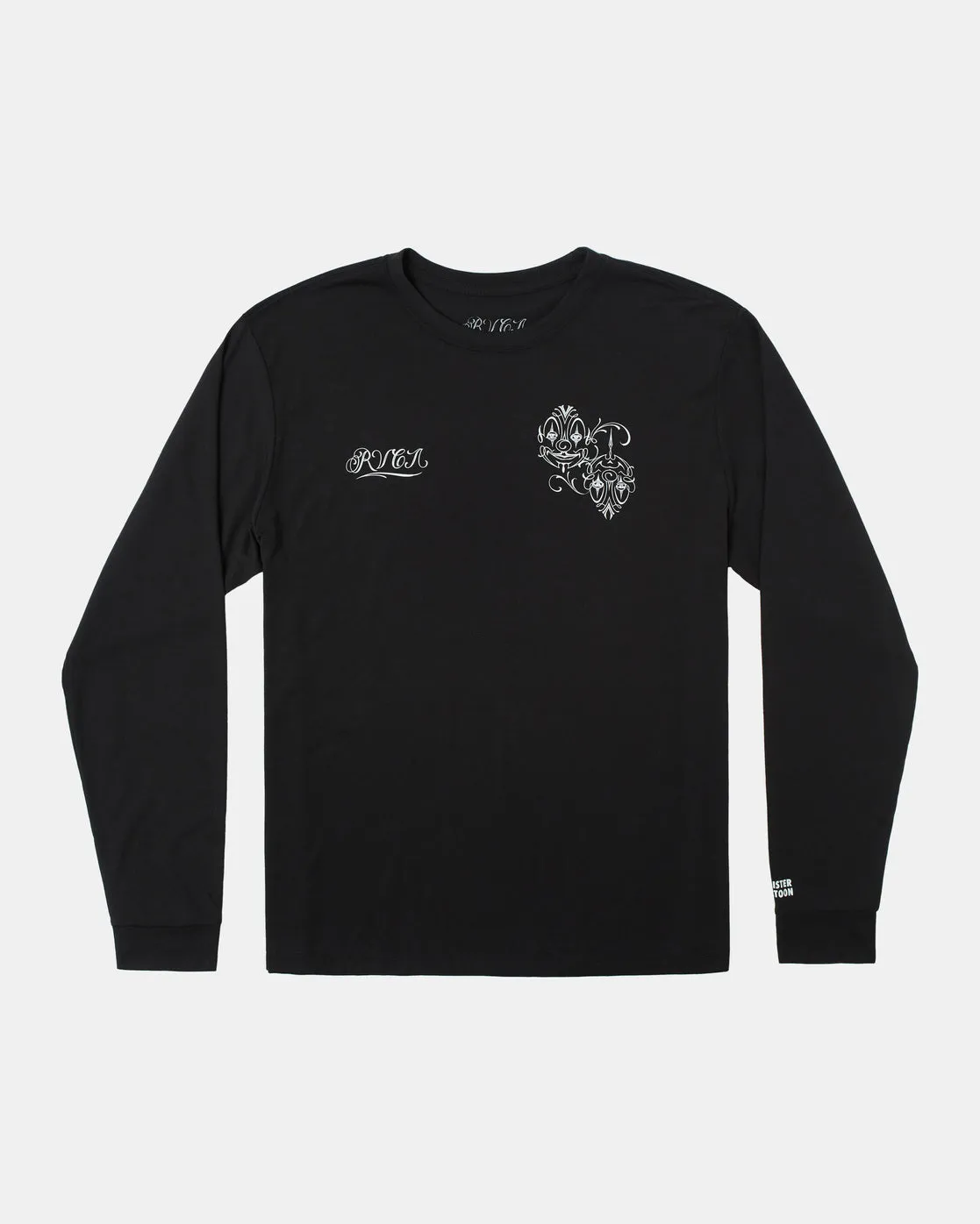 Mister Cartoon Faces Long Sleeve Tee - Black