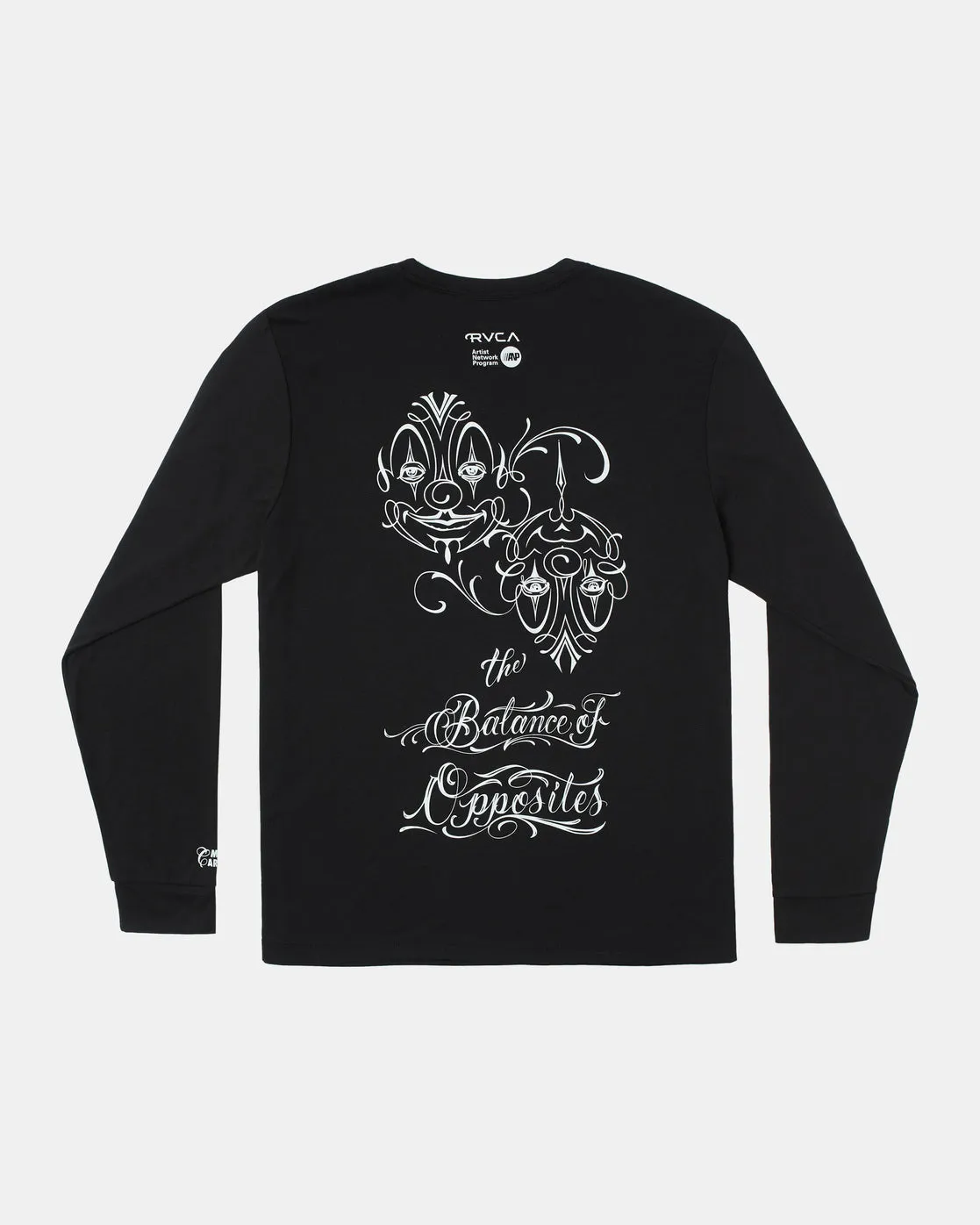 Mister Cartoon Faces Long Sleeve Tee - Black