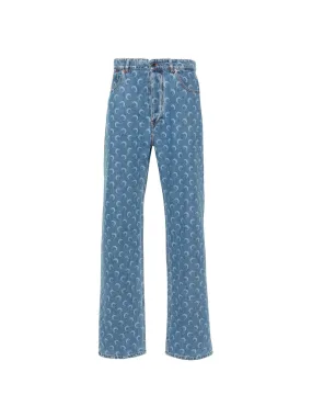 Moon Laser Denim Loose Jeans