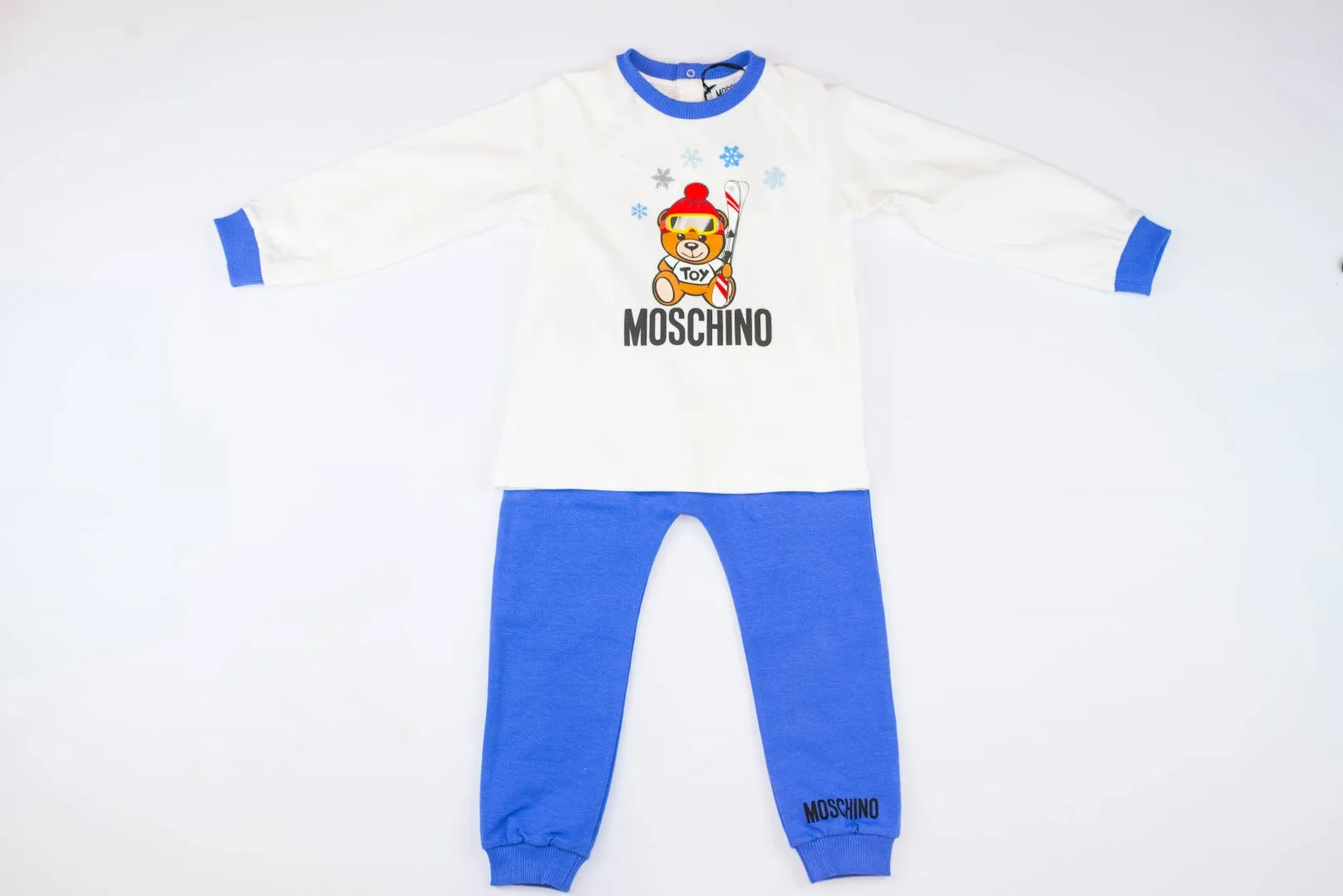 MOSCHINO T-SHIRT AND PANTS SET WITH SKI TOY BEAR
