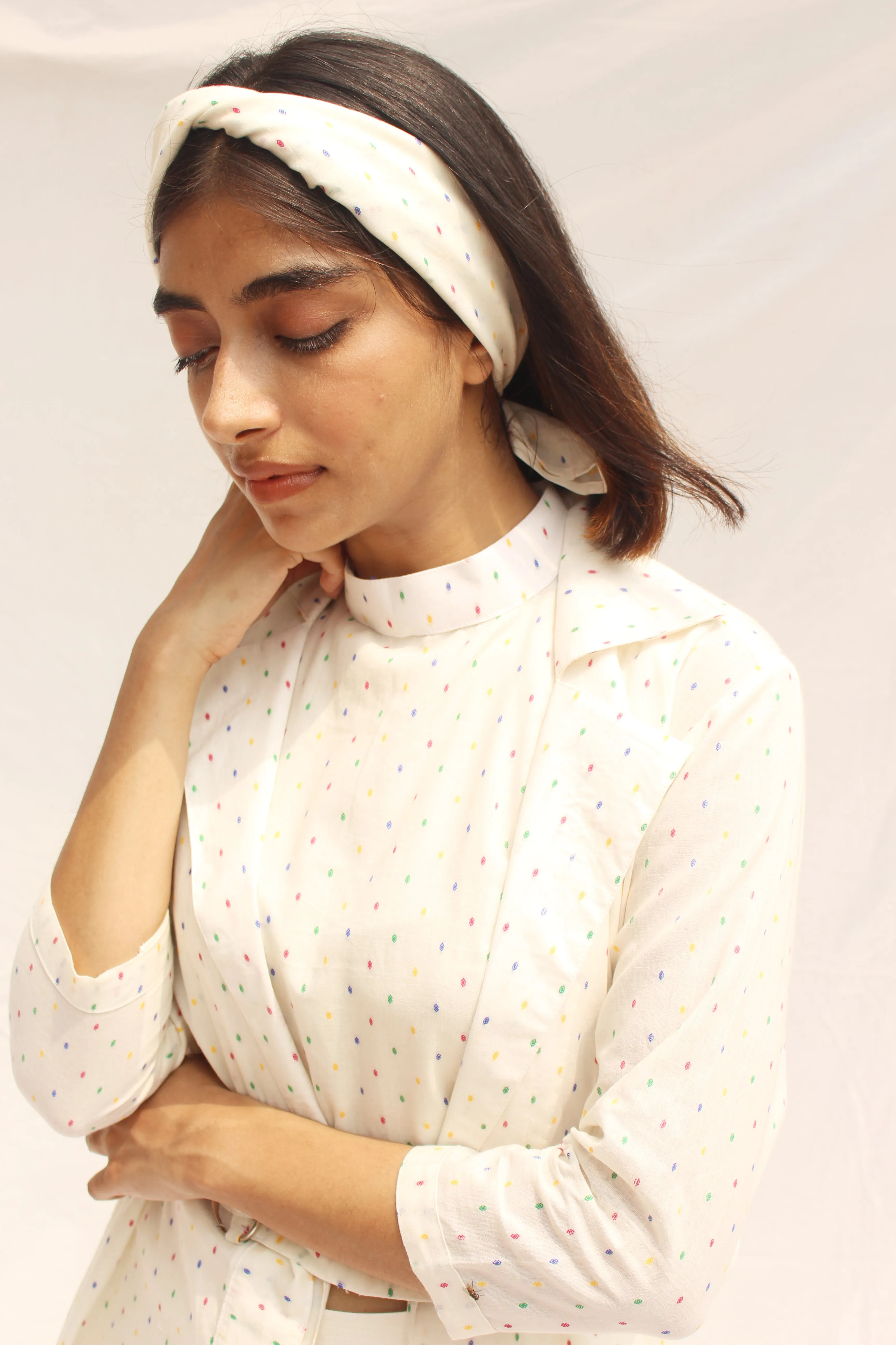 Multi- colour embroidered Cover-up set