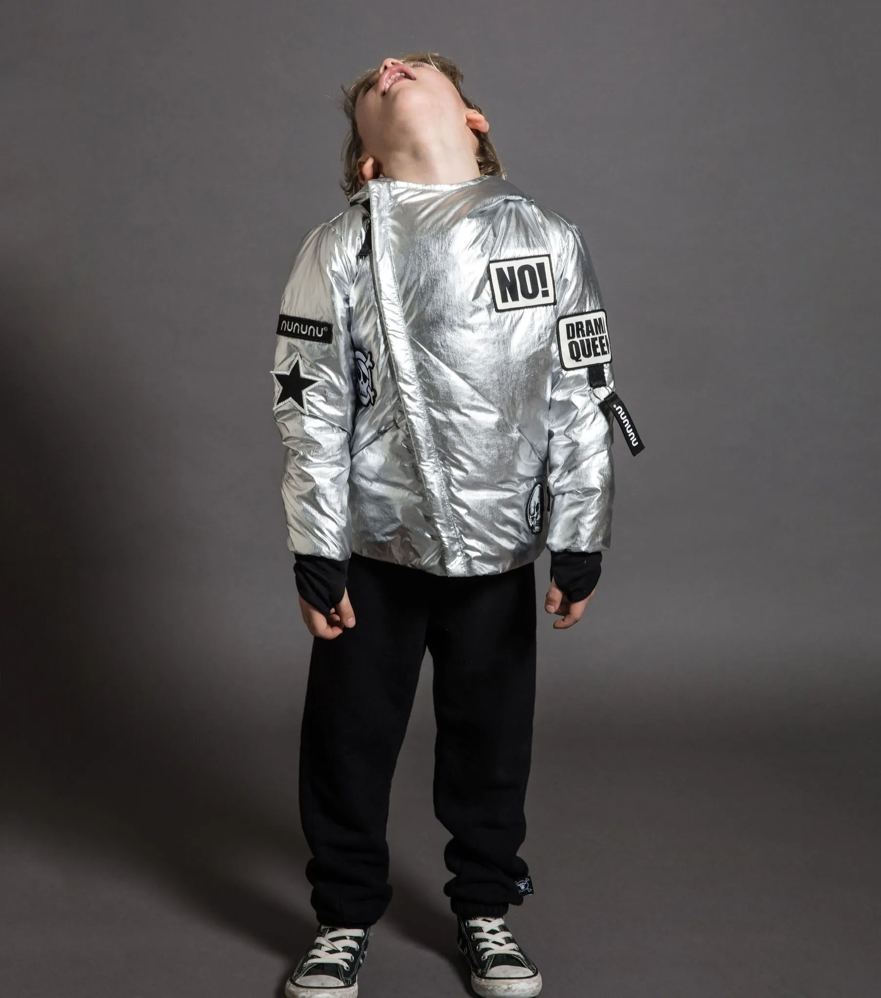 Nununu Super Patch Down Jacket | Silver