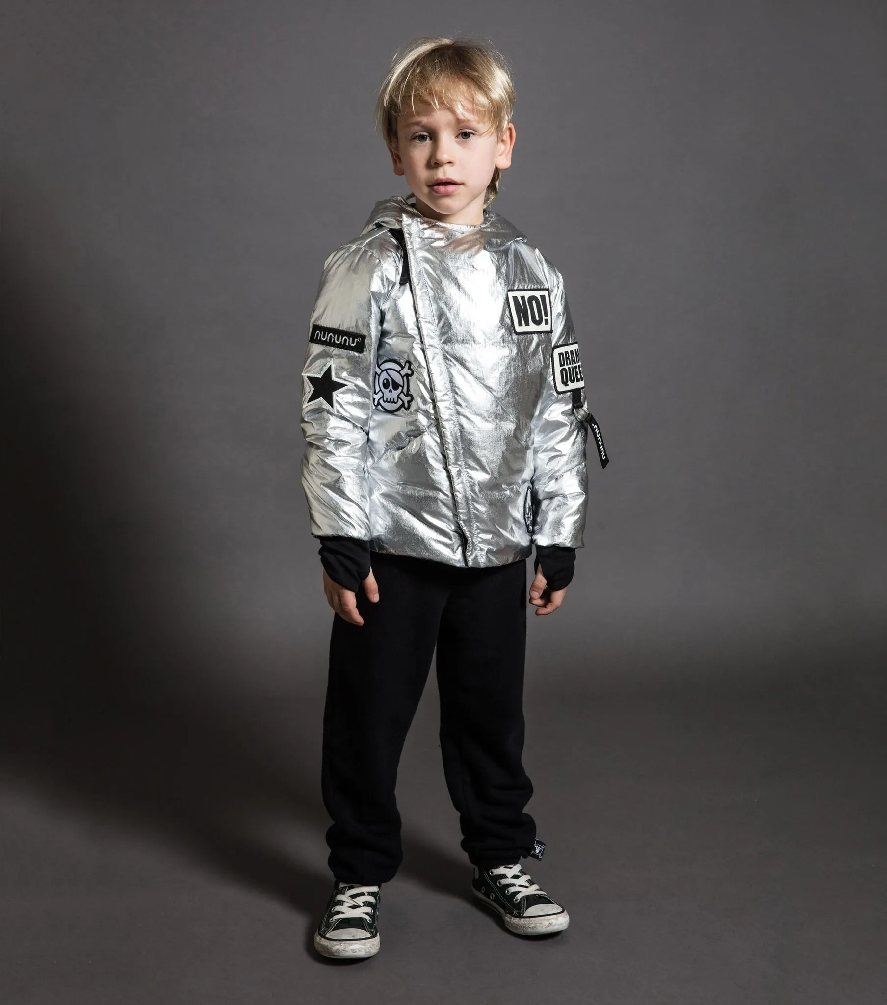 Nununu Super Patch Down Jacket | Silver