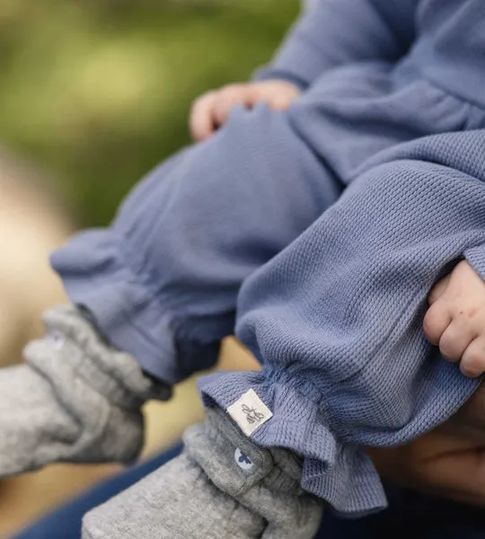 Organic Cotton Thermal Jumpsuit - Dusty Indigo