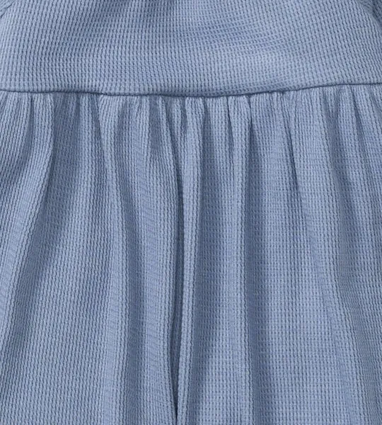 Organic Cotton Thermal Jumpsuit - Dusty Indigo