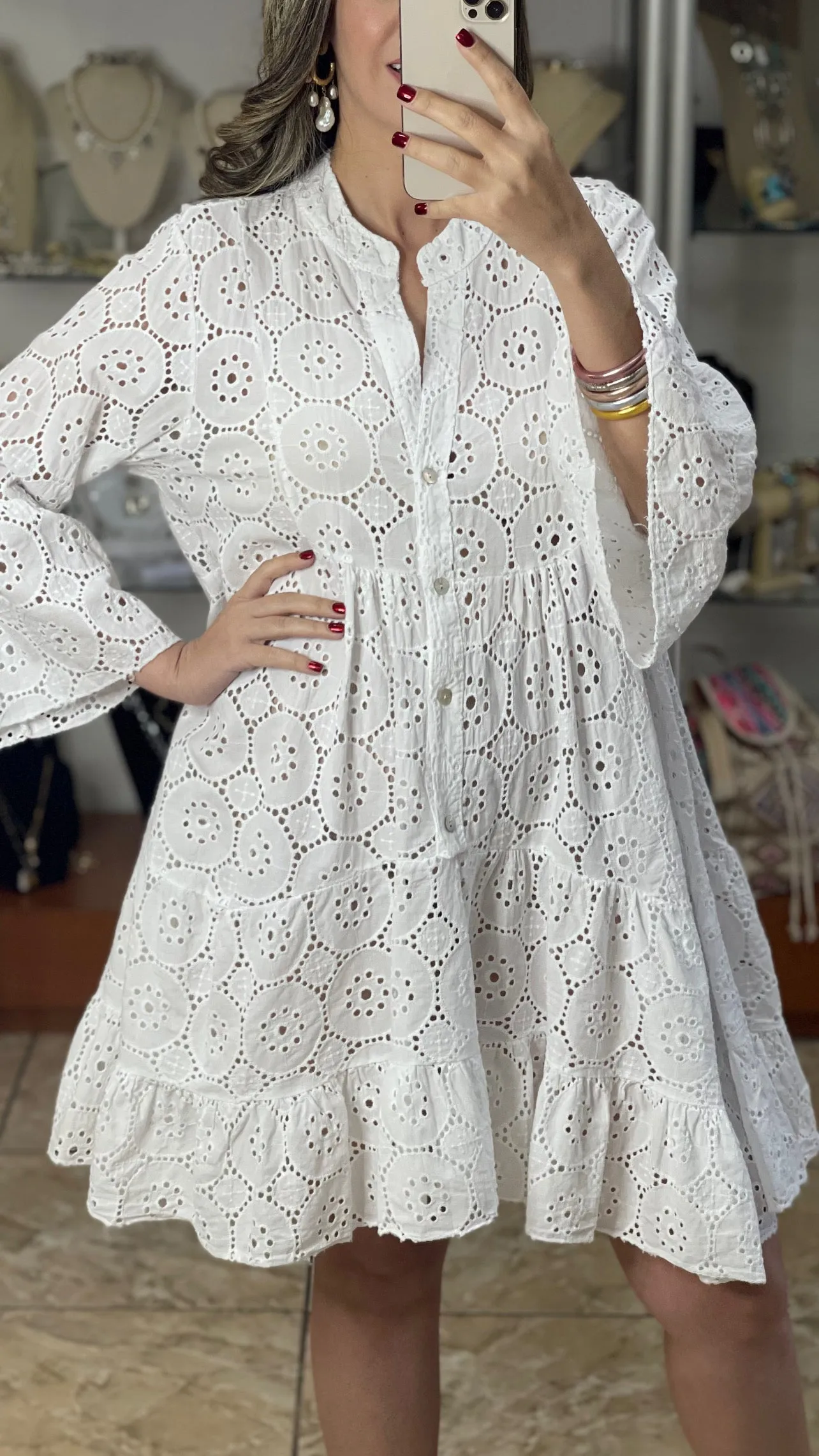 OS Eyelet Dress