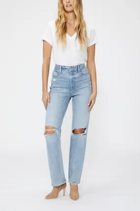 Paige - High Rise Noelle with Cross Back Belt Loops in Ravenna Destructed