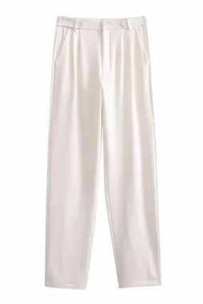 'Paige' High Waist Straight Trousers