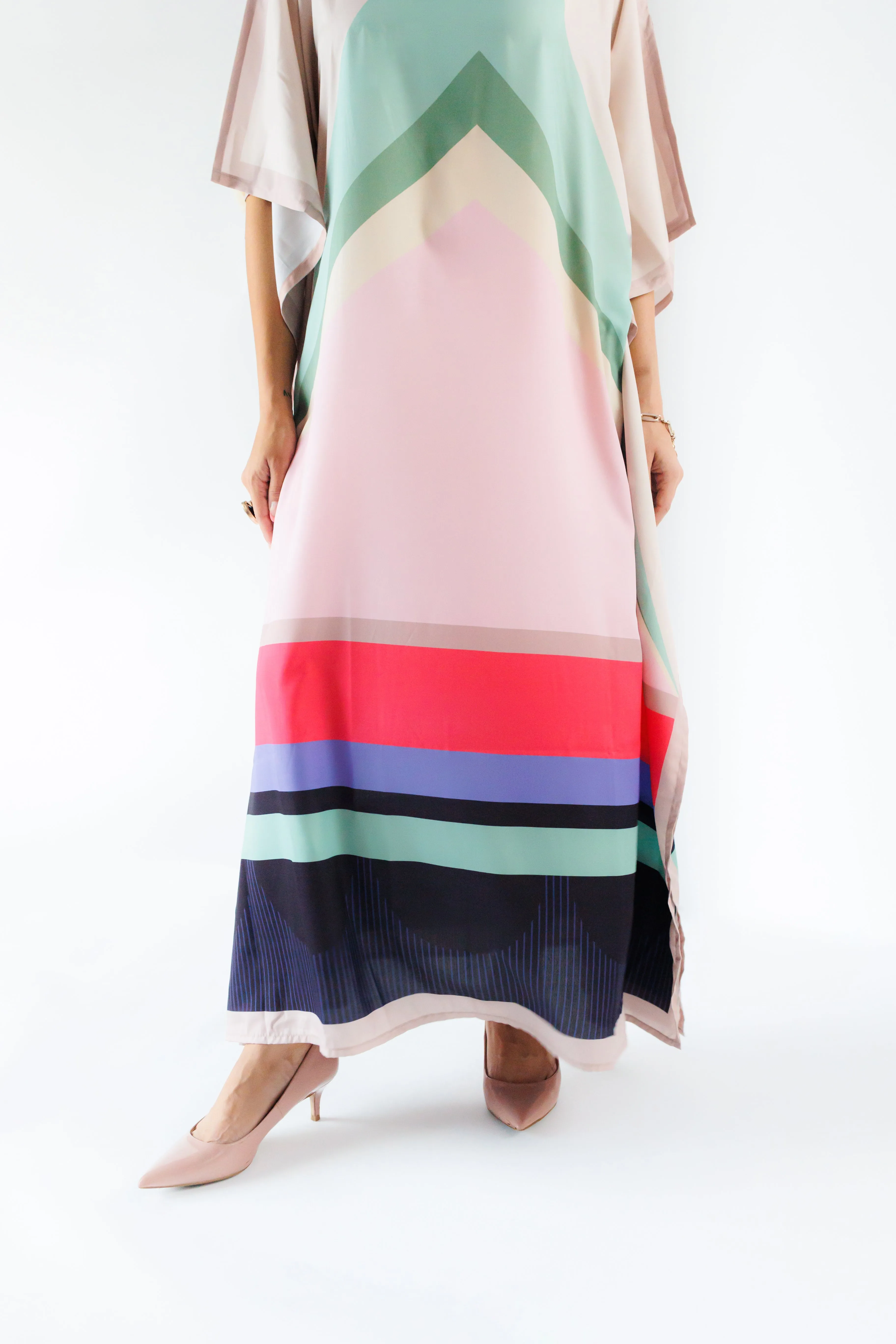 Pastel Kaftan Dress