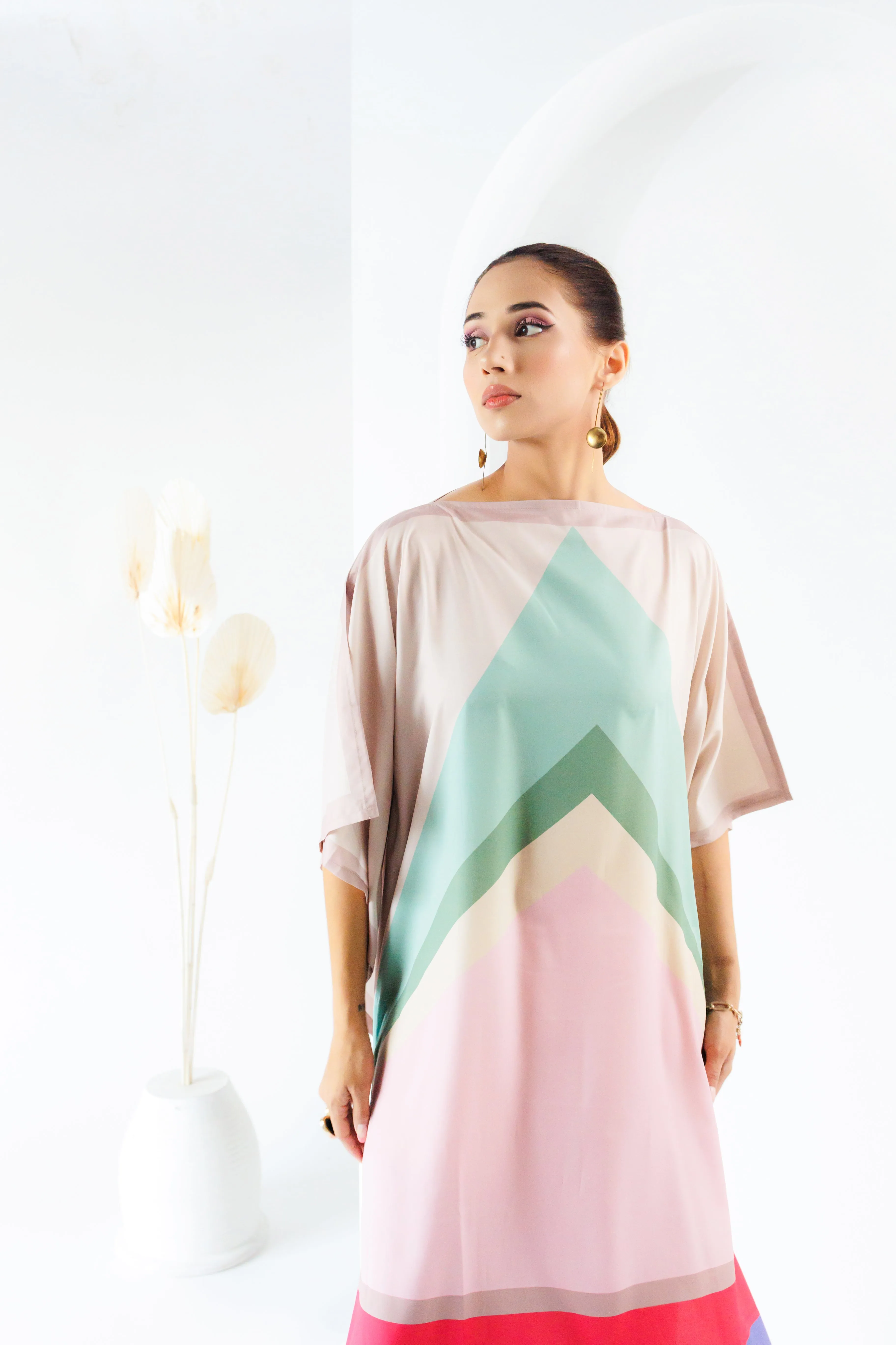Pastel Kaftan Dress