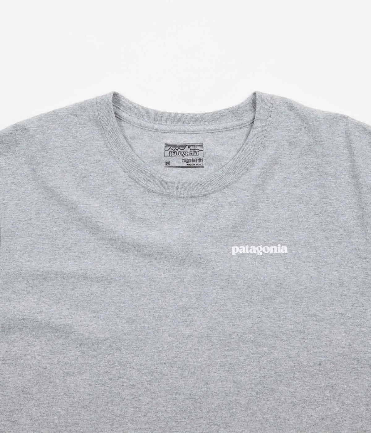 Patagonia Text Logo Long Sleeve T-Shirt - Drifter Grey