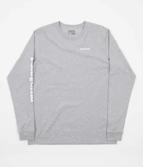 Patagonia Text Logo Long Sleeve T-Shirt - Drifter Grey