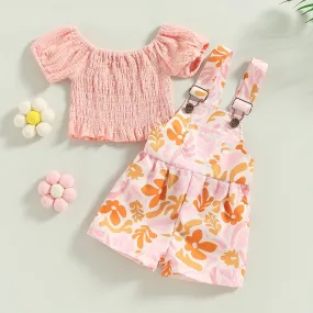 Pink Tropics Overall Set