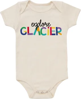 Rainbow 'Explore Glacier' Organic Bodysuit