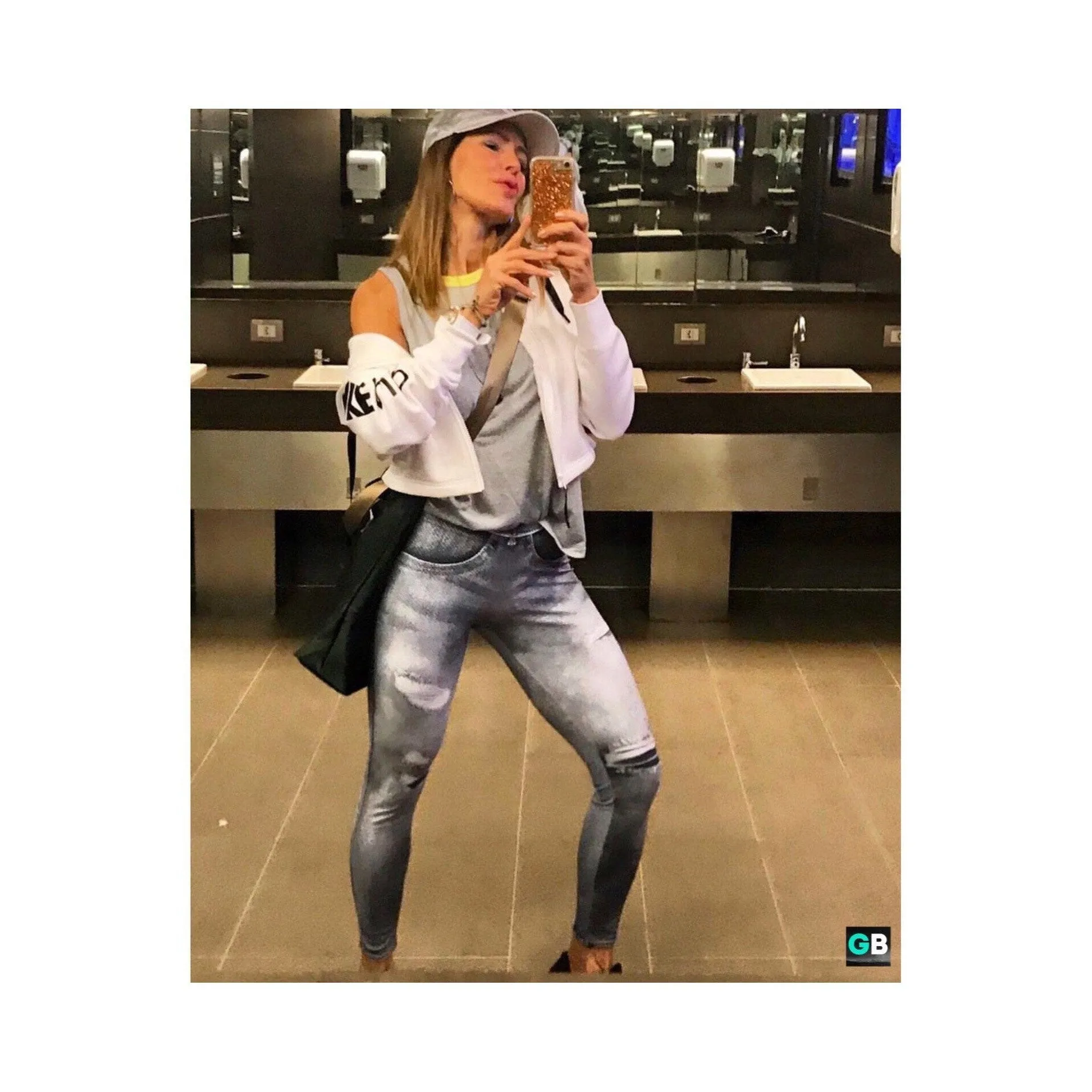 Realistic Grey Jeans Leggings