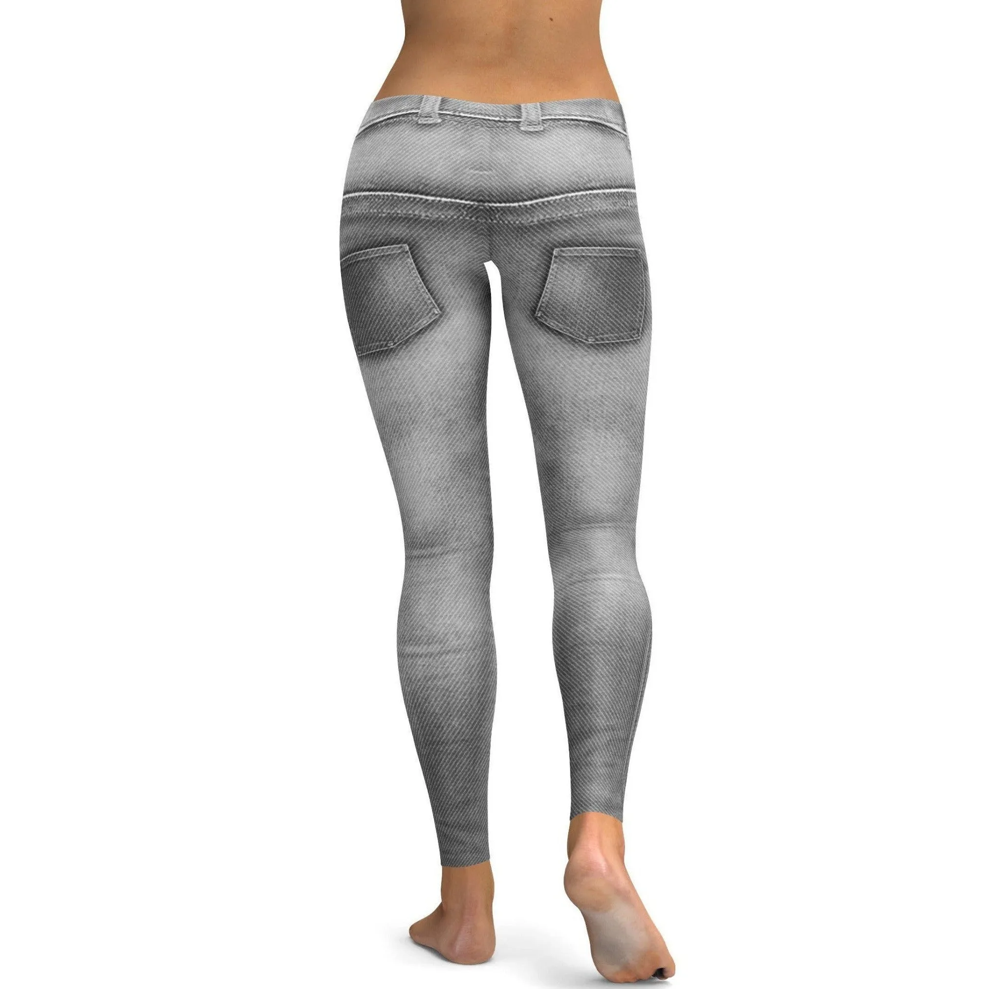 Realistic Grey Jeans Leggings