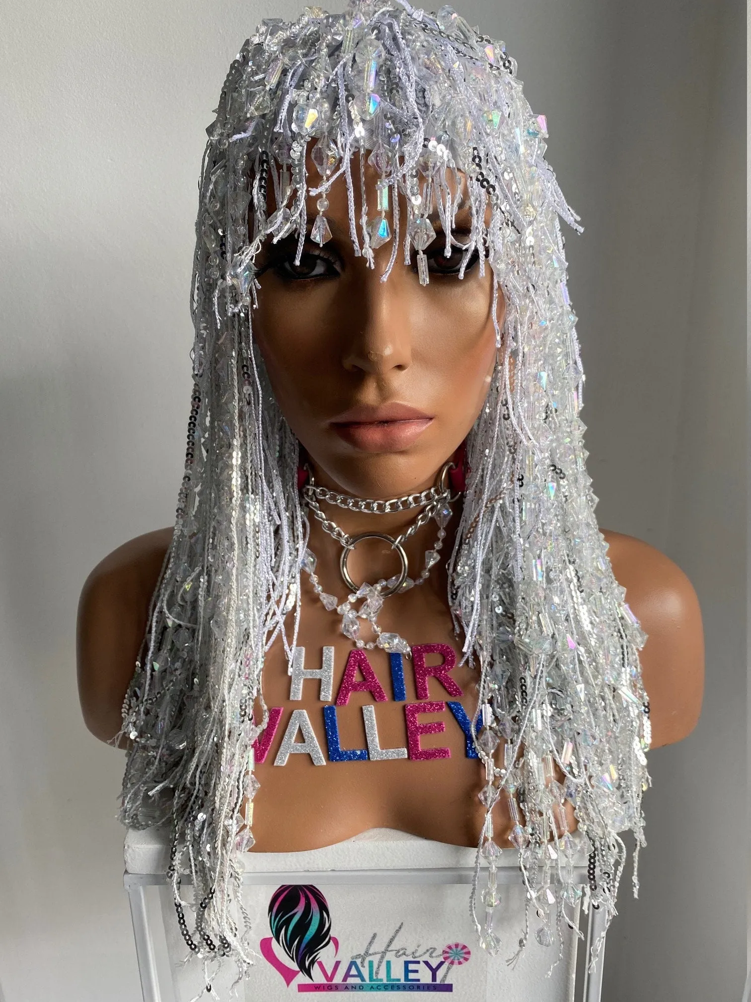 Rhinestone Bodysuit Jumpsuit Mirror Sequin Futuristic Crystal Disco Costume Party Festival outfit Rave