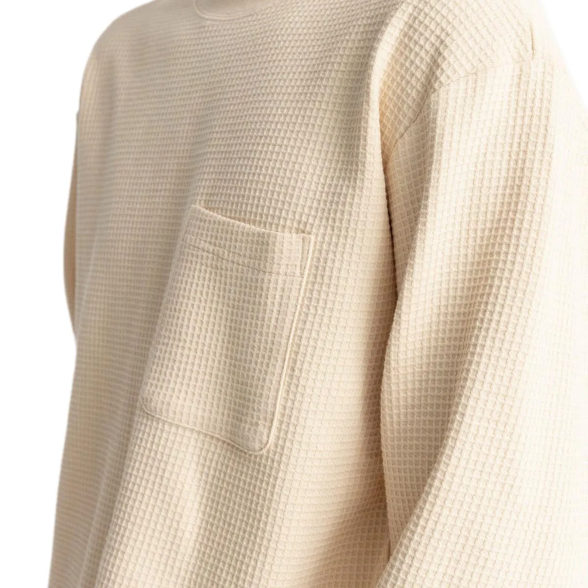 Rhythm Vintage Waffle Long Sleeve T-Shirt - Natural