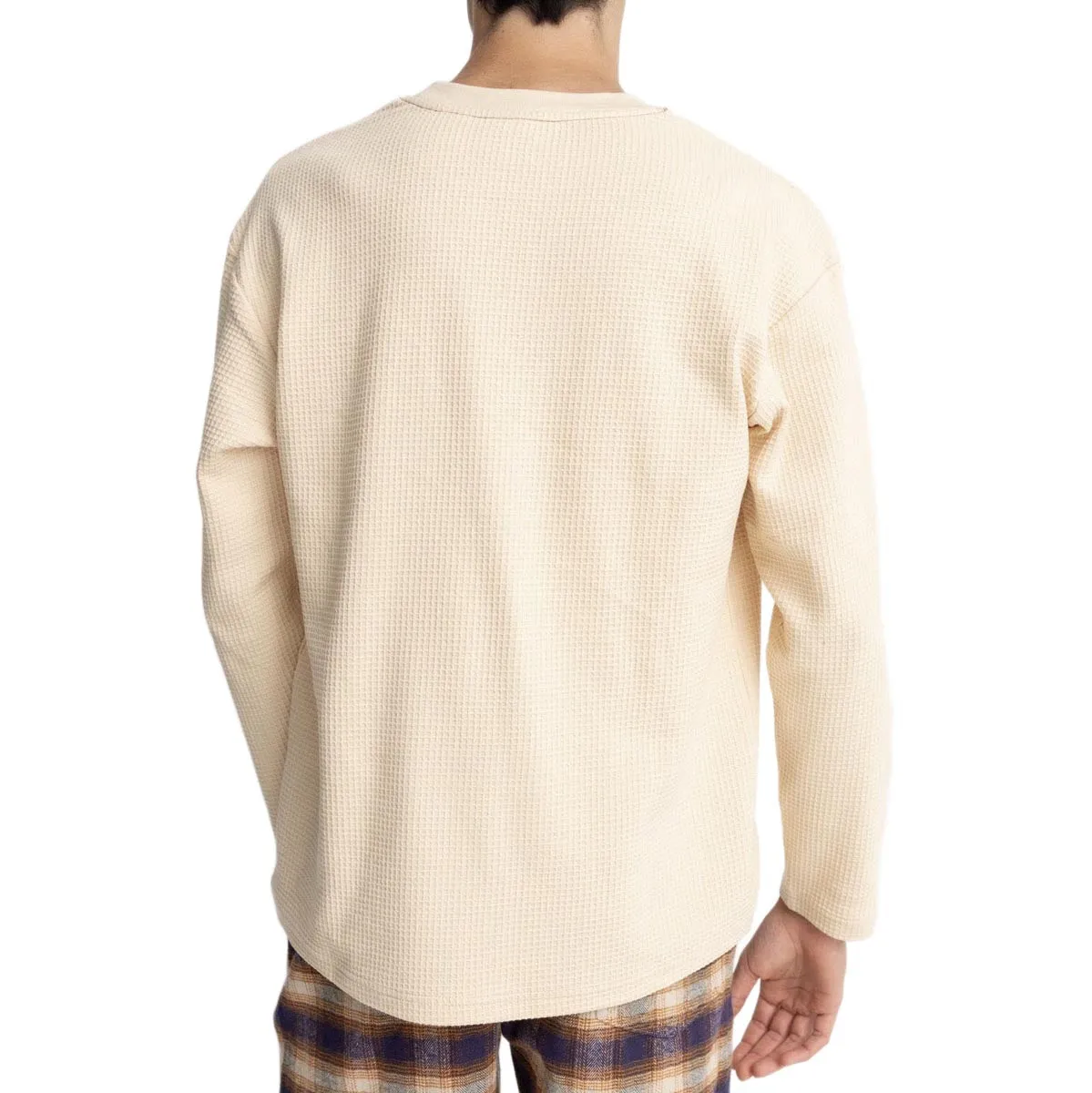 Rhythm Vintage Waffle Long Sleeve T-Shirt - Natural