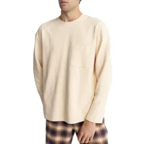 Rhythm Vintage Waffle Long Sleeve T-Shirt - Natural