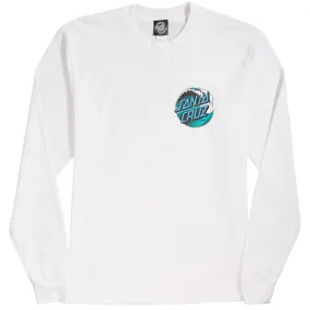 Santa Cruz Wave Dot Long Sleeve T-Shirt - White