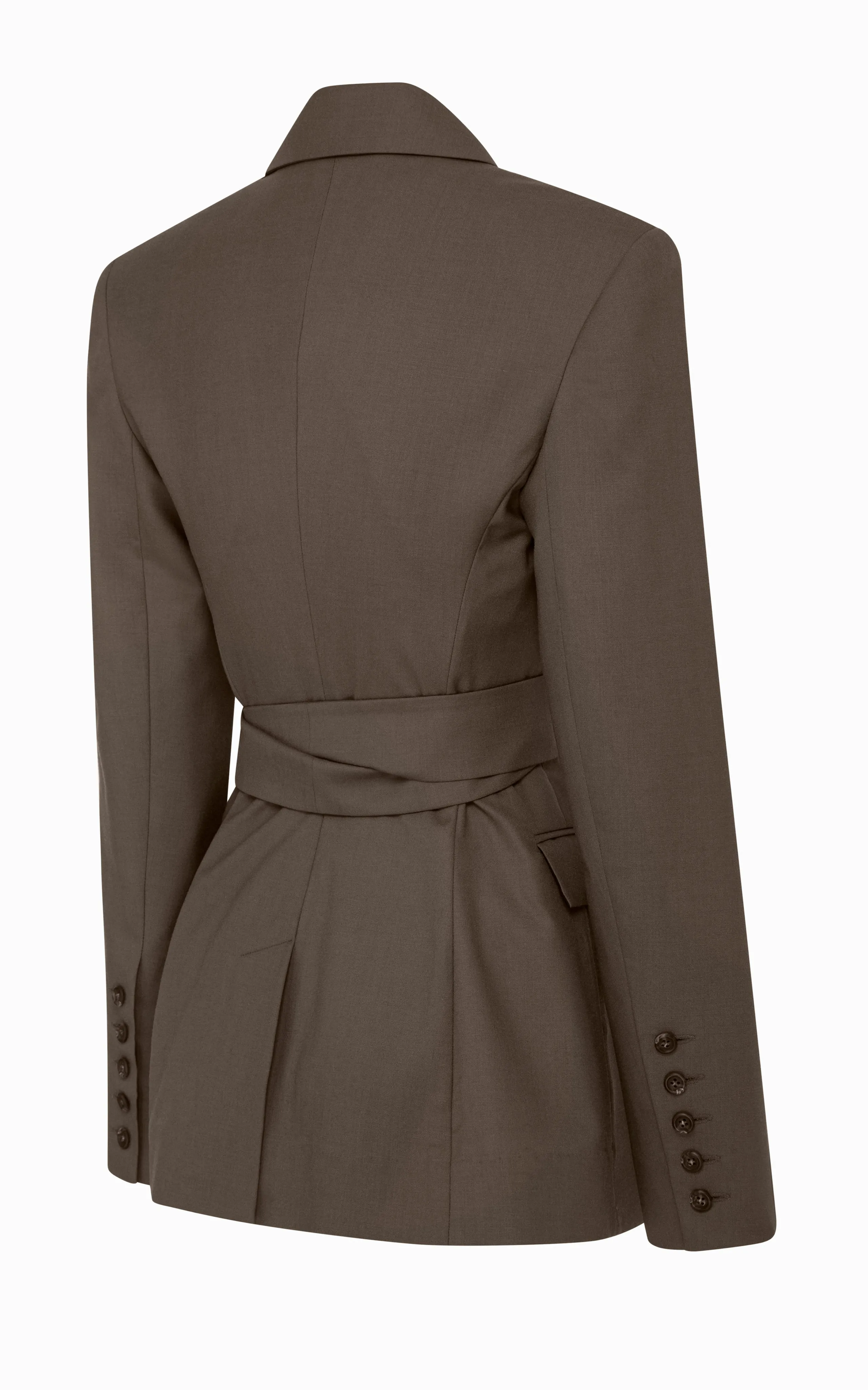 Serpentine Wrap Blazer | Truffle