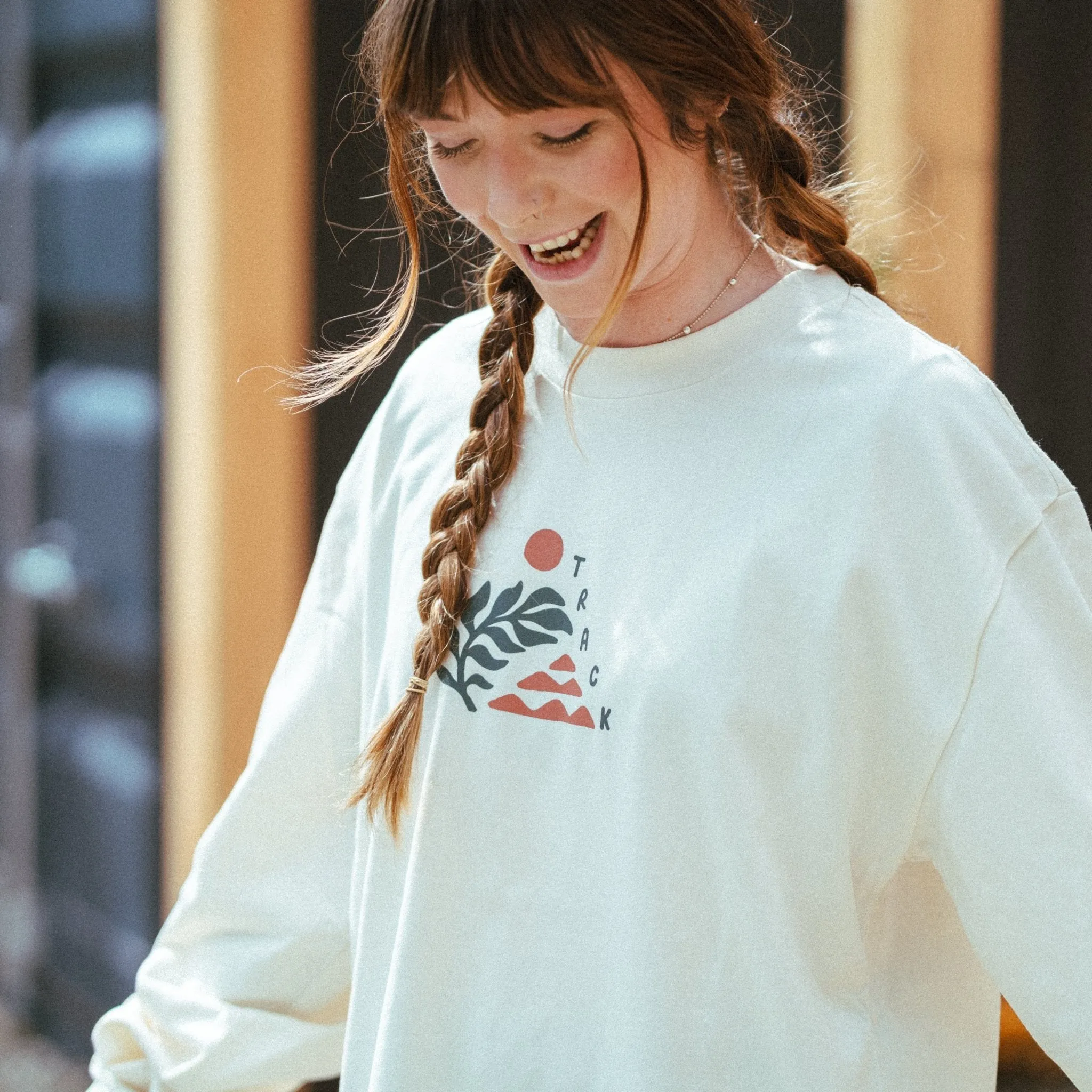 Sistere Long Sleeve Tee in Ecru
