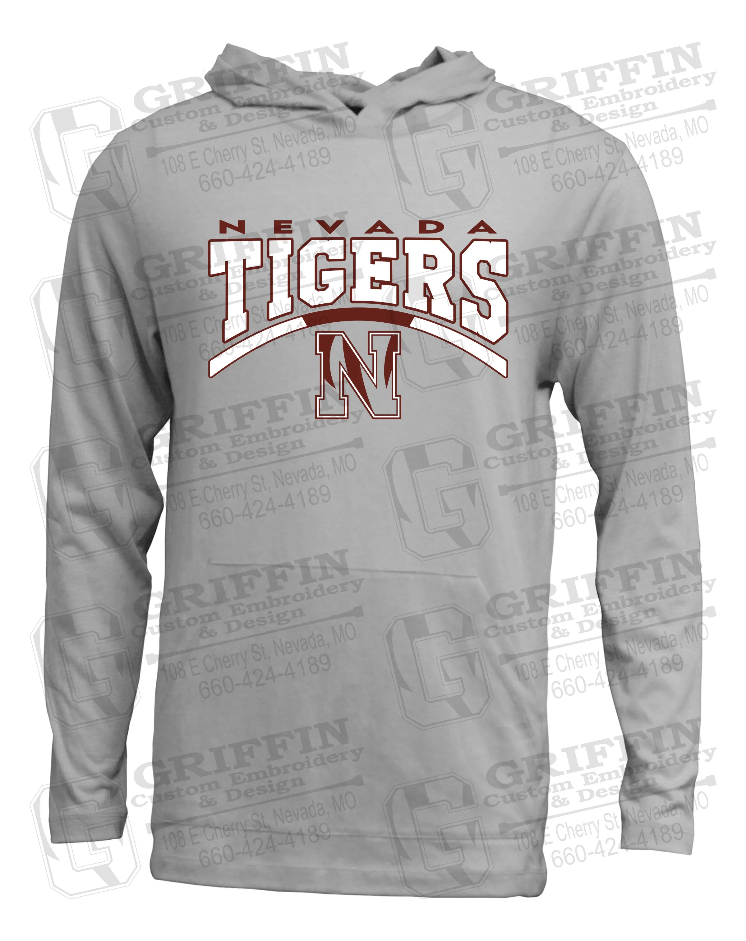 Soft-Tek T-Shirt Hoodie - Nevada Tigers 20-Q