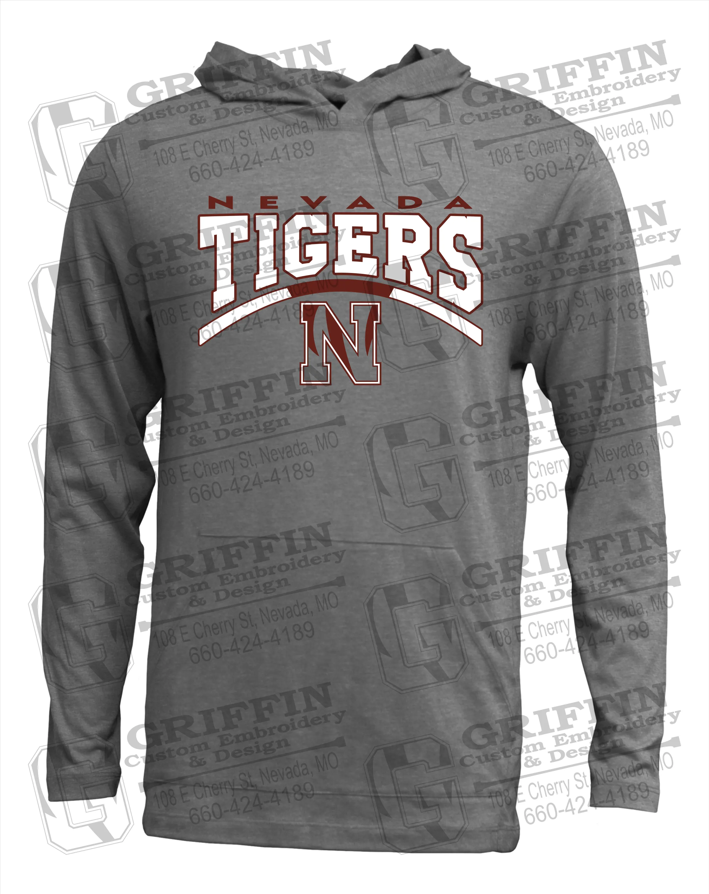 Soft-Tek T-Shirt Hoodie - Nevada Tigers 20-Q