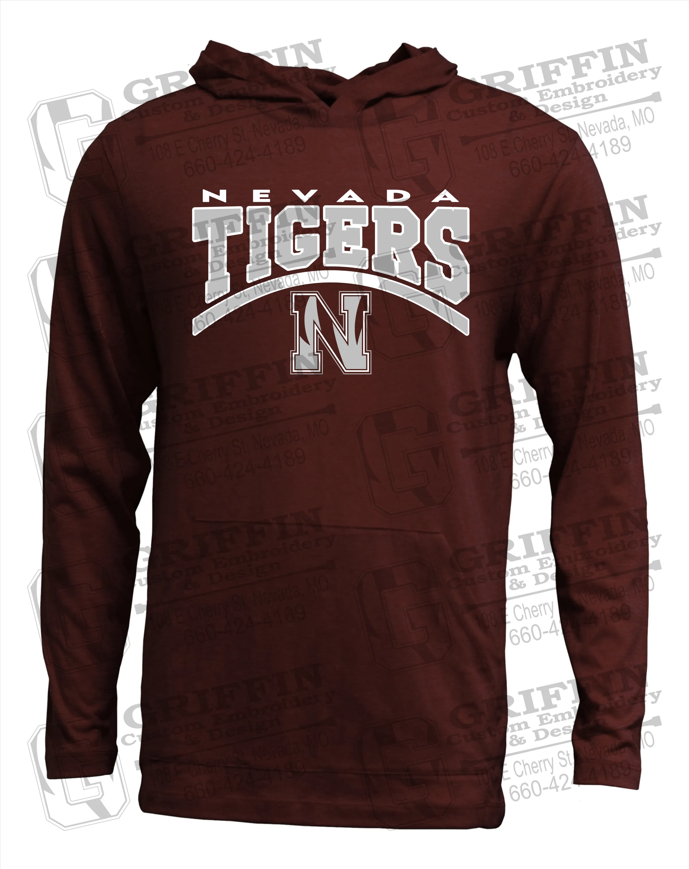 Soft-Tek T-Shirt Hoodie - Nevada Tigers 20-Q