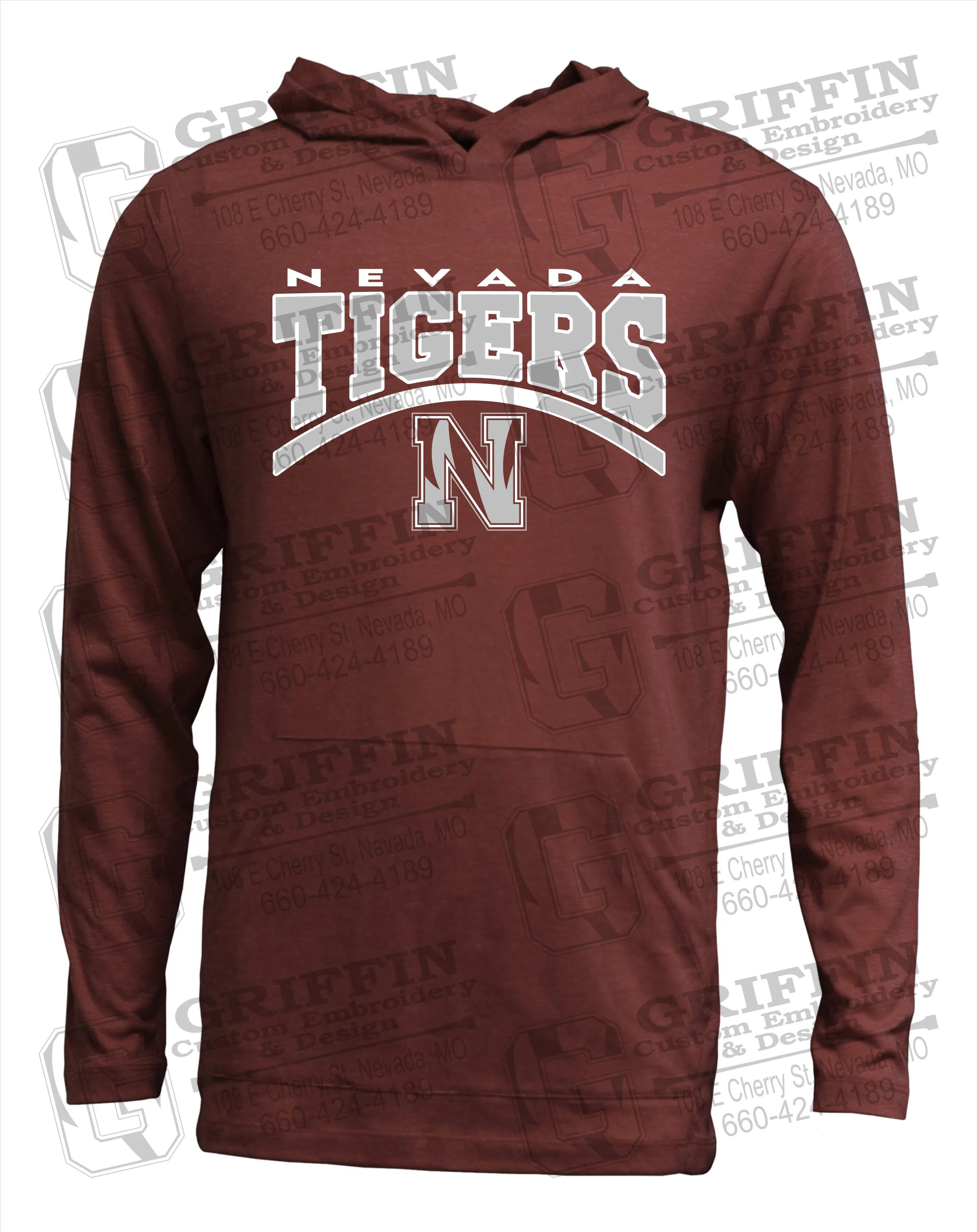 Soft-Tek T-Shirt Hoodie - Nevada Tigers 20-Q