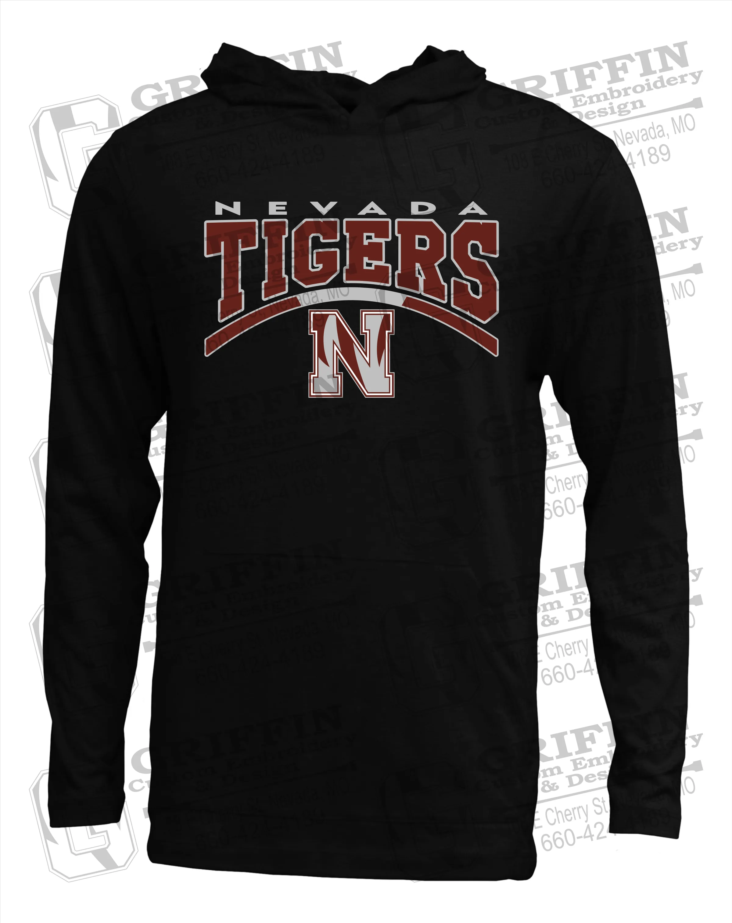 Soft-Tek T-Shirt Hoodie - Nevada Tigers 20-Q