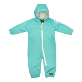 Softshell Waterproof Breathable One Piece Overall Suit: Wave Blue