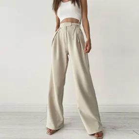 Solid High Waist Loose Sports Women Daily Pants CC21172PF