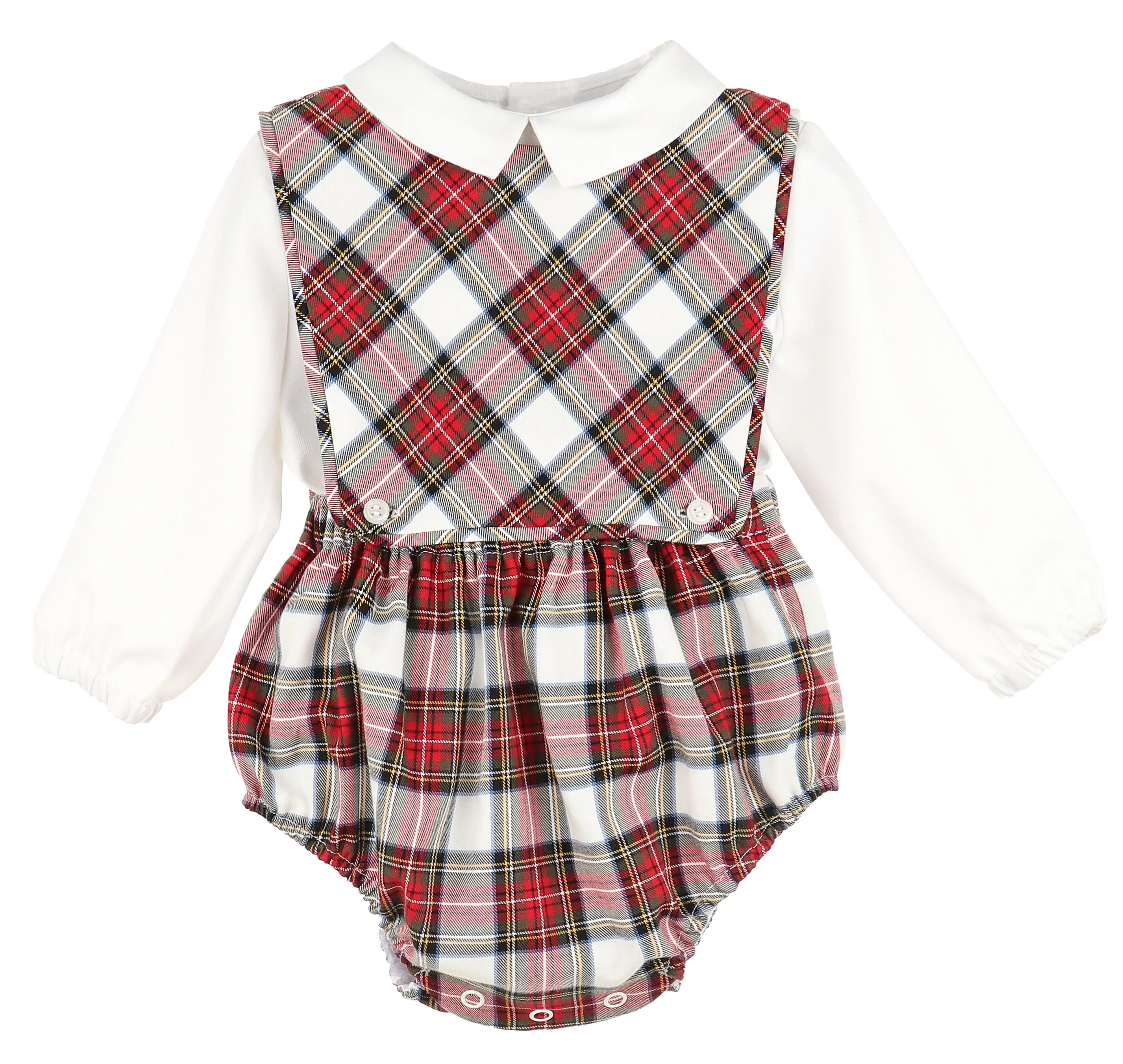 Stewart Plaid Boy Overall