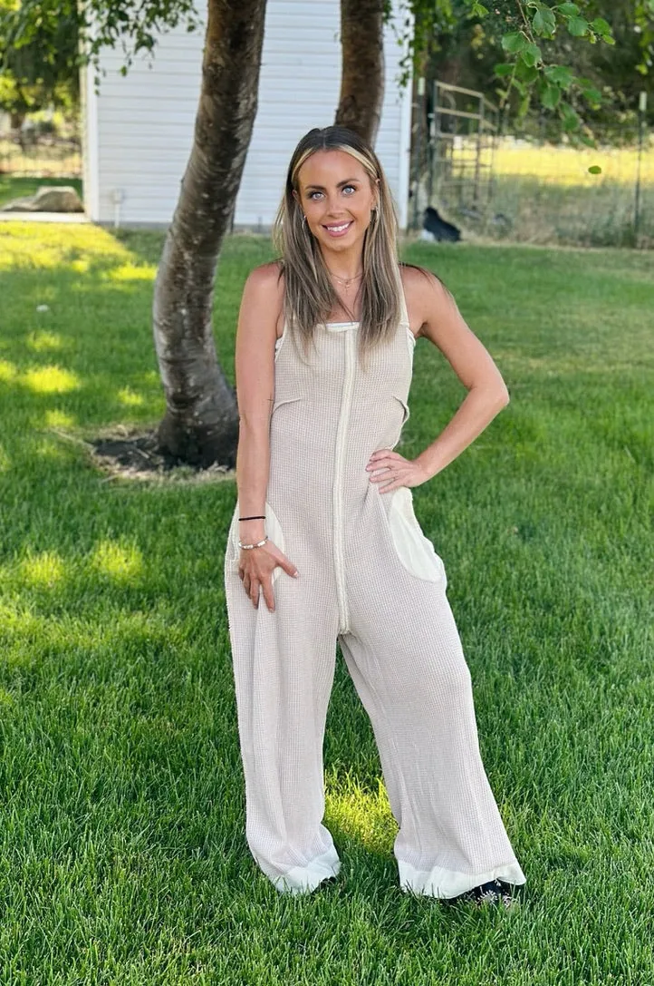 Sunscape Waffle Jumpsuit