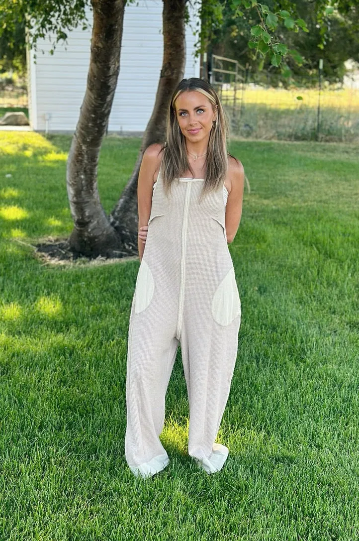 Sunscape Waffle Jumpsuit