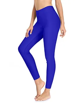 Swim Pants For Women Swimming Leggings High Waisted Upf 50  Rash Guard Pants-Royal Blue