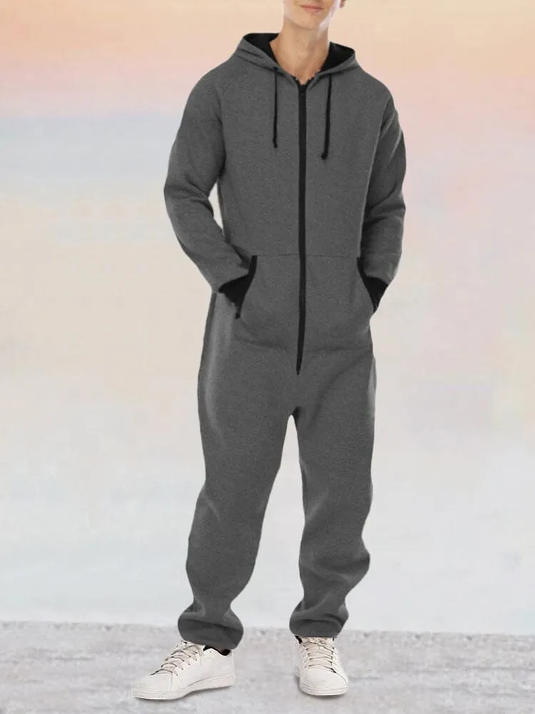 Thermal Thick Hooded Jumpsuit